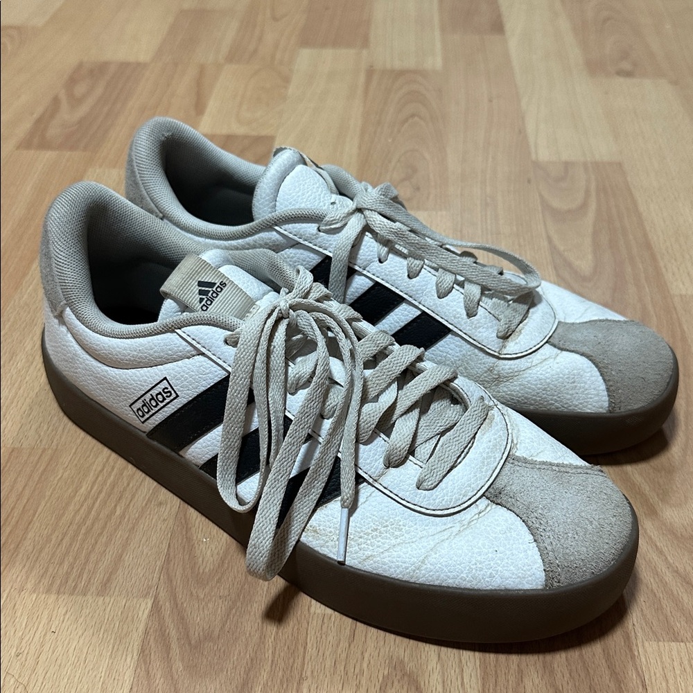 Adidas White and Black Casual Shoes